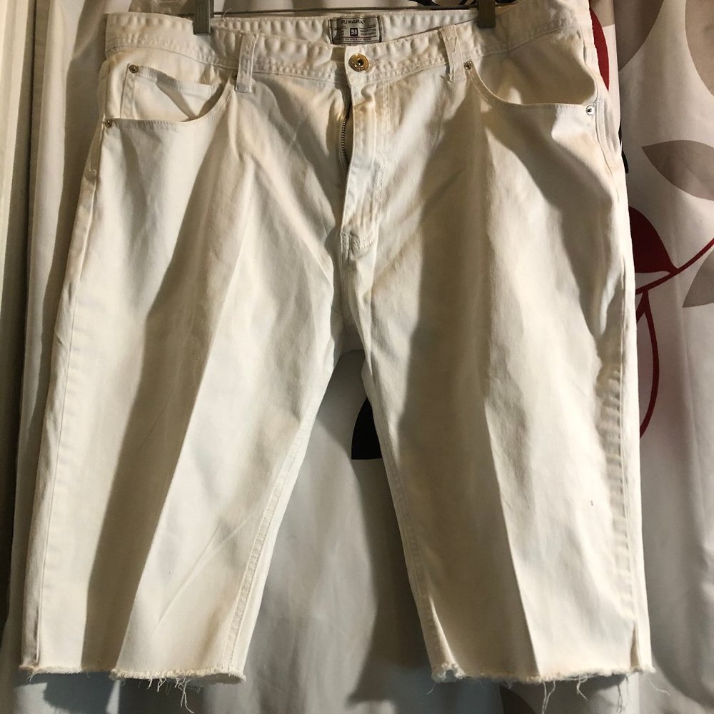 PJ Mark men Demin cut off short white pants